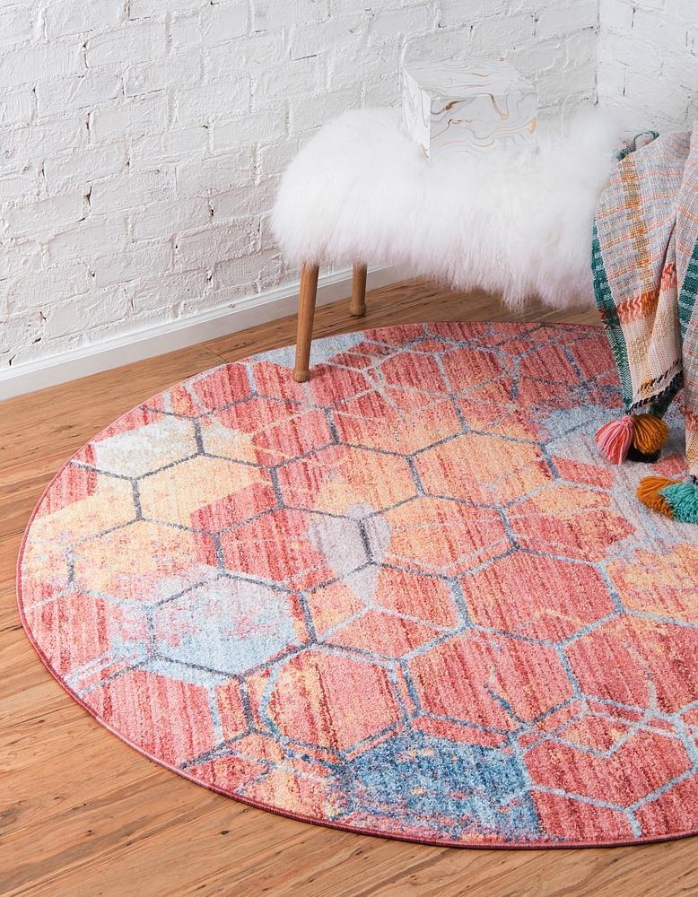 Reuben - Hexagon Pattern Color Blend Rug