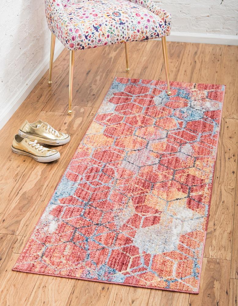 Reuben - Hexagon Pattern Color Blend Rug