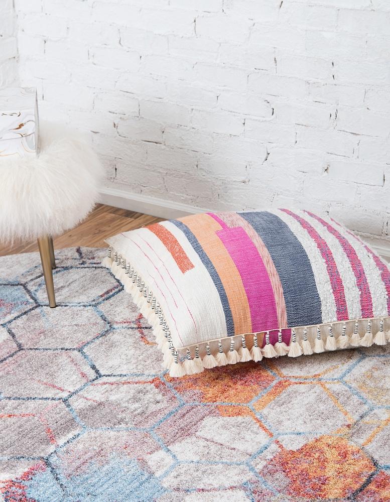 Reuben - Hexagon Pattern Color Blend Rug