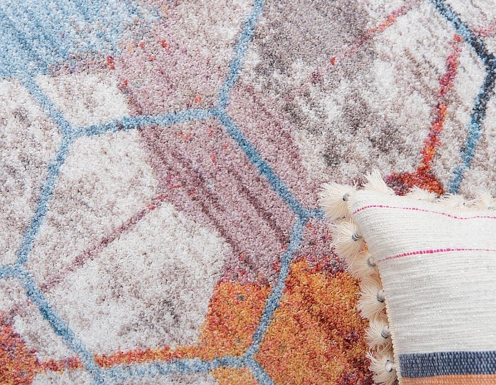 Reuben - Hexagon Pattern Color Blend Rug
