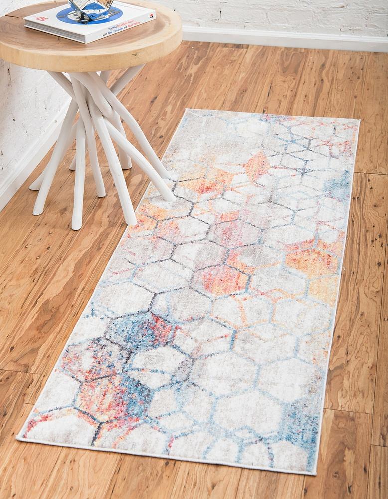Reuben - Hexagon Pattern Color Blend Rug