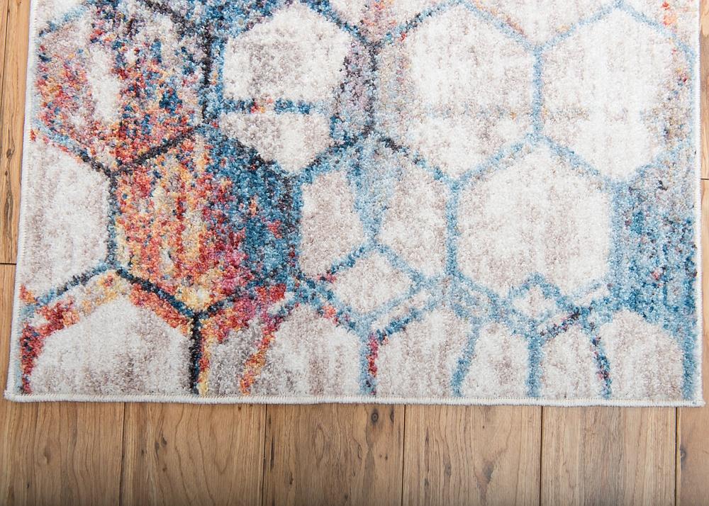 Reuben - Hexagon Pattern Color Blend Rug