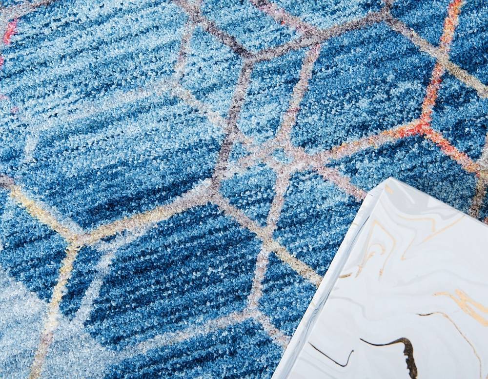 Reuben - Hexagon Pattern Color Blend Rug