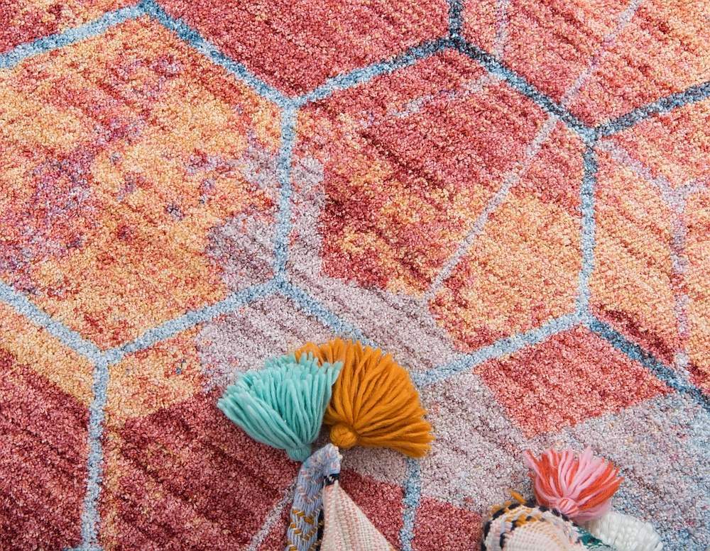 Reuben - Hexagon Pattern Color Blend Rug