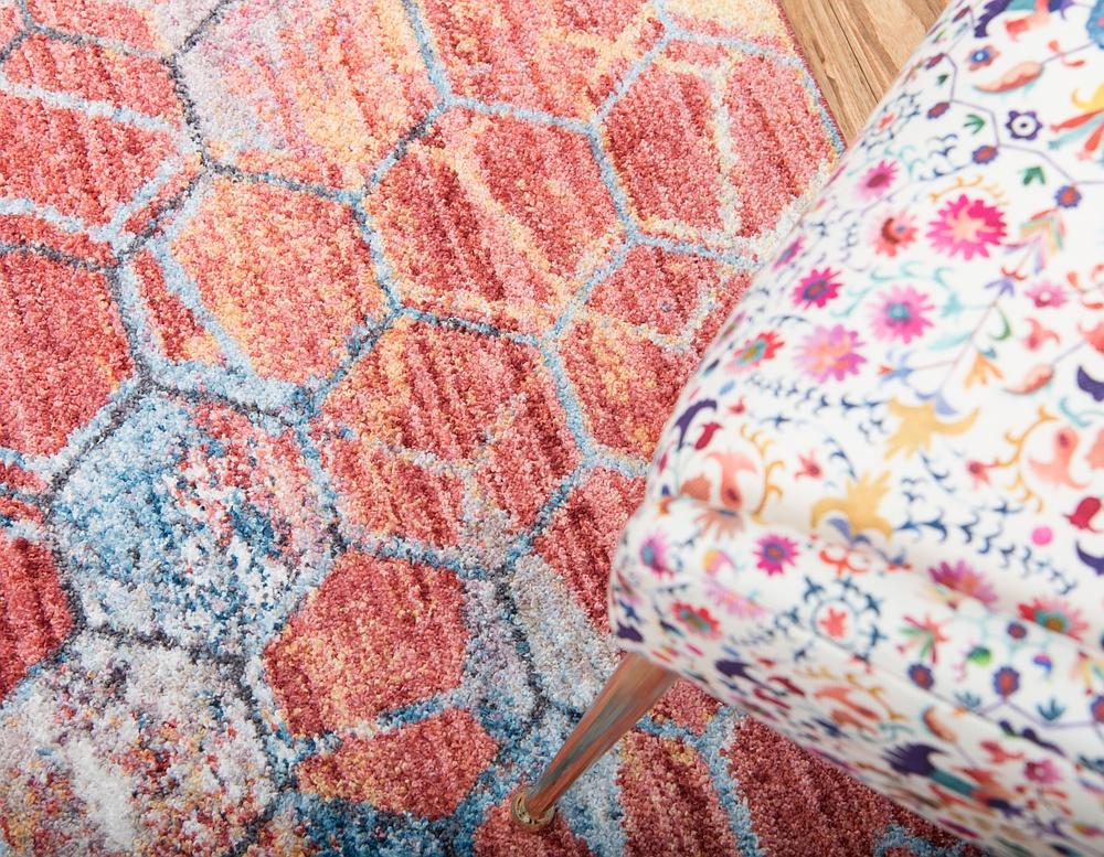Reuben - Hexagon Pattern Color Blend Rug