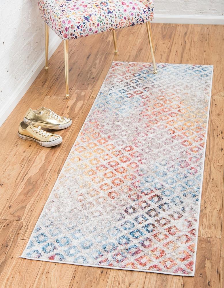 Devan - Rainbow Square Pattern Rug