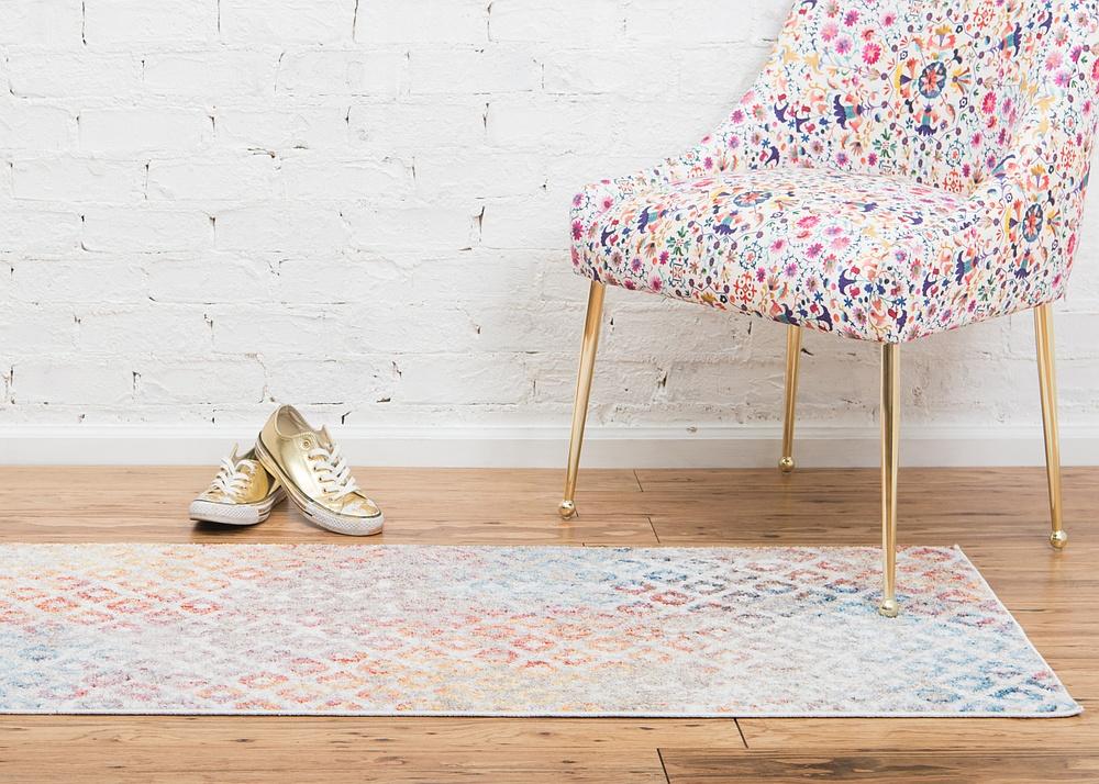 Devan - Rainbow Square Pattern Rug