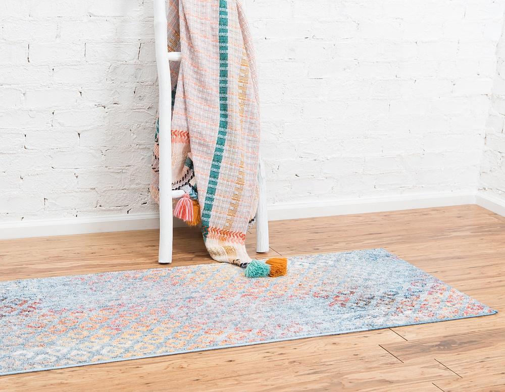 Devan - Rainbow Square Pattern Rug