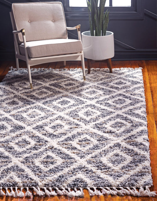 Roderick - Diamond Pattern Shaggy Rug