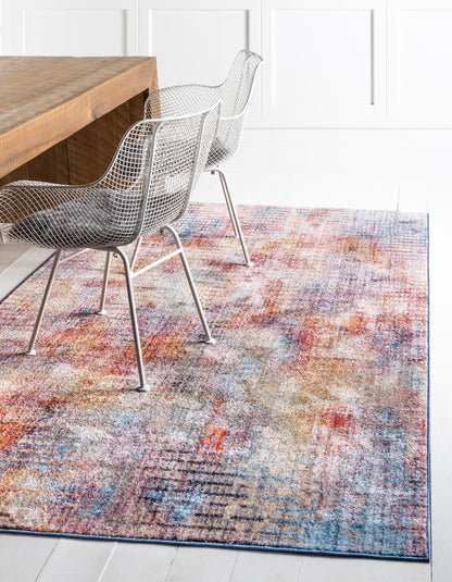 Gaige - Modern Faded Grid Soft Rug