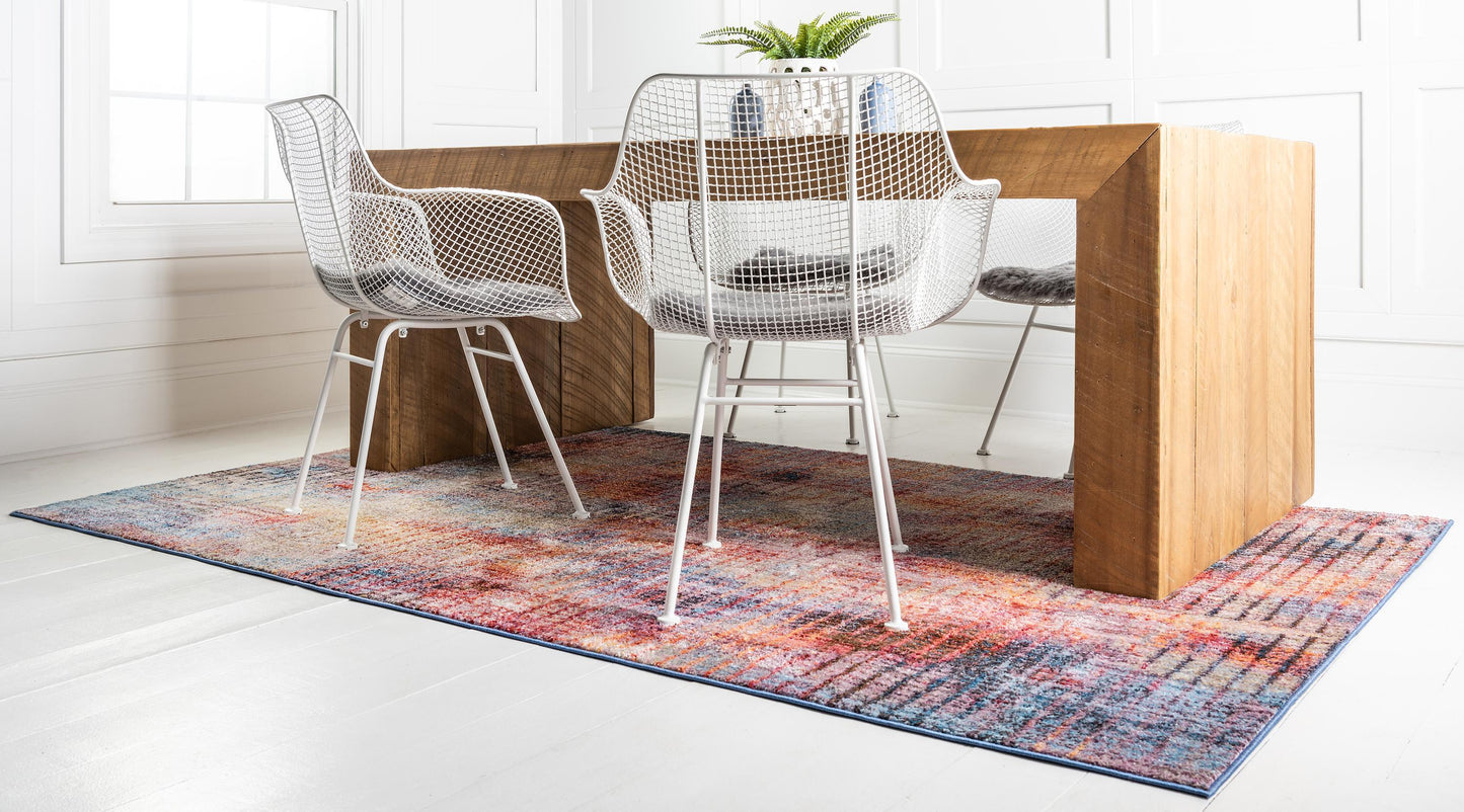 Gaige - Modern Faded Grid Soft Rug