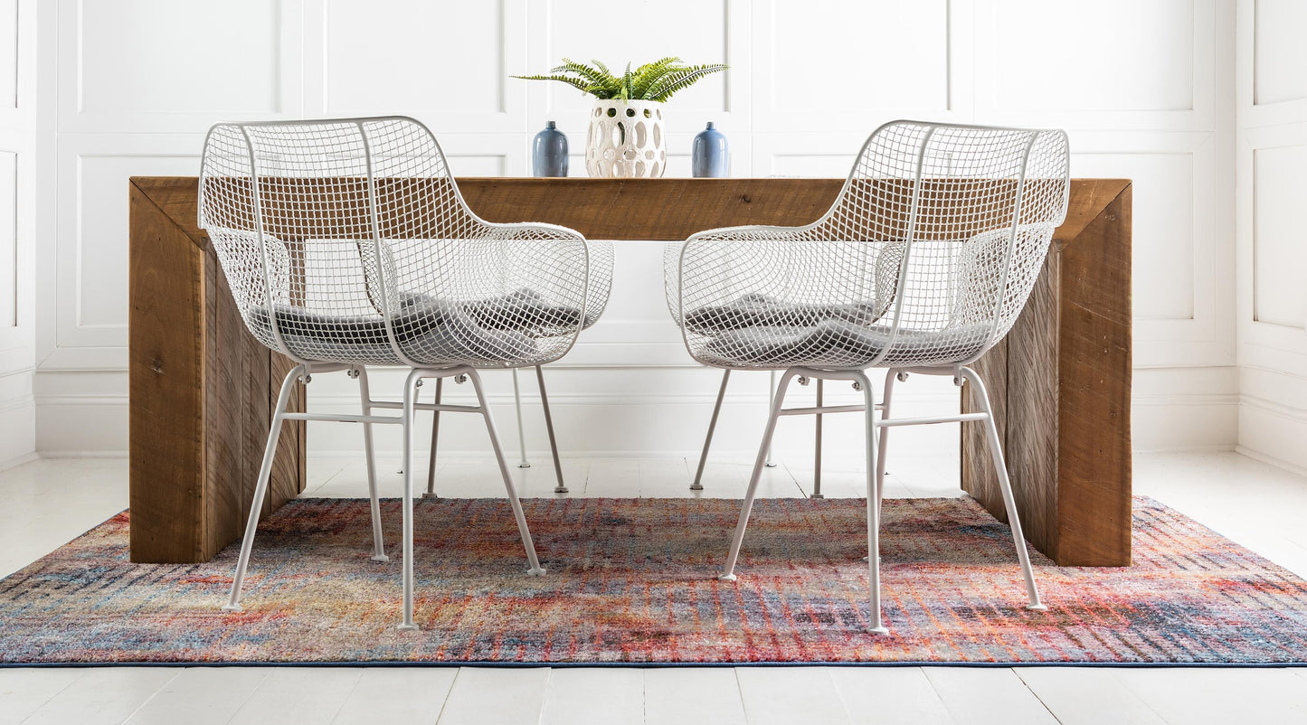 Gaige - Modern Faded Grid Soft Rug