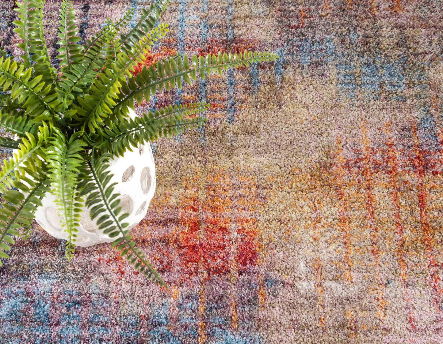 Gaige - Modern Faded Grid Soft Rug