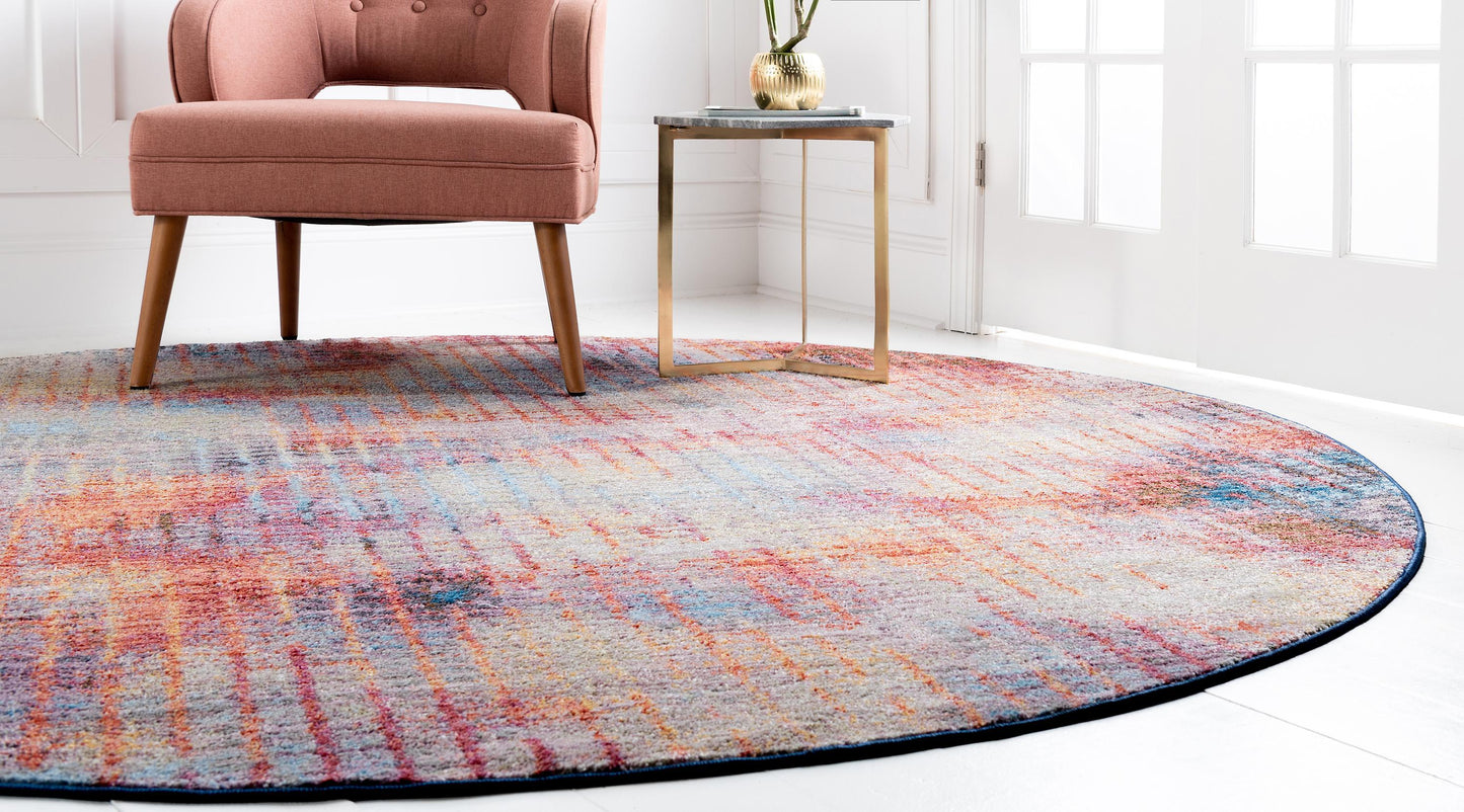Gaige - Modern Faded Grid Soft Rug