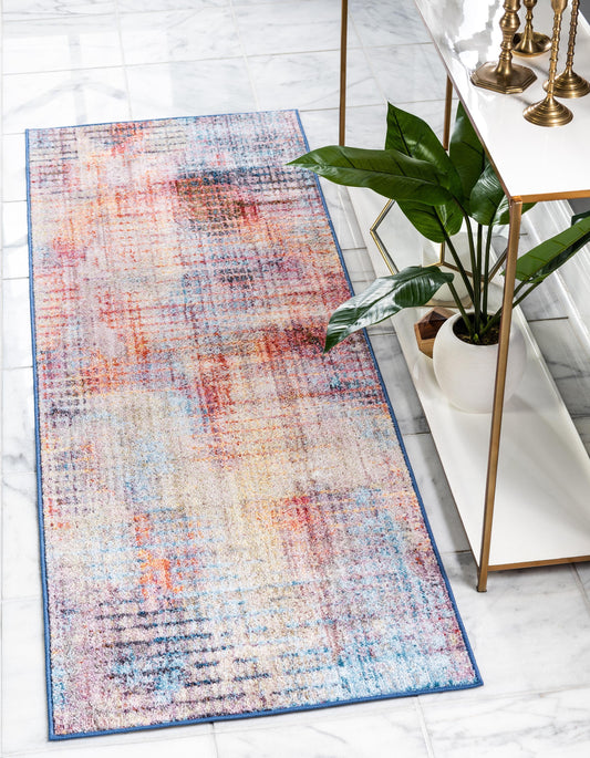Gaige - Modern Faded Grid Soft Rug