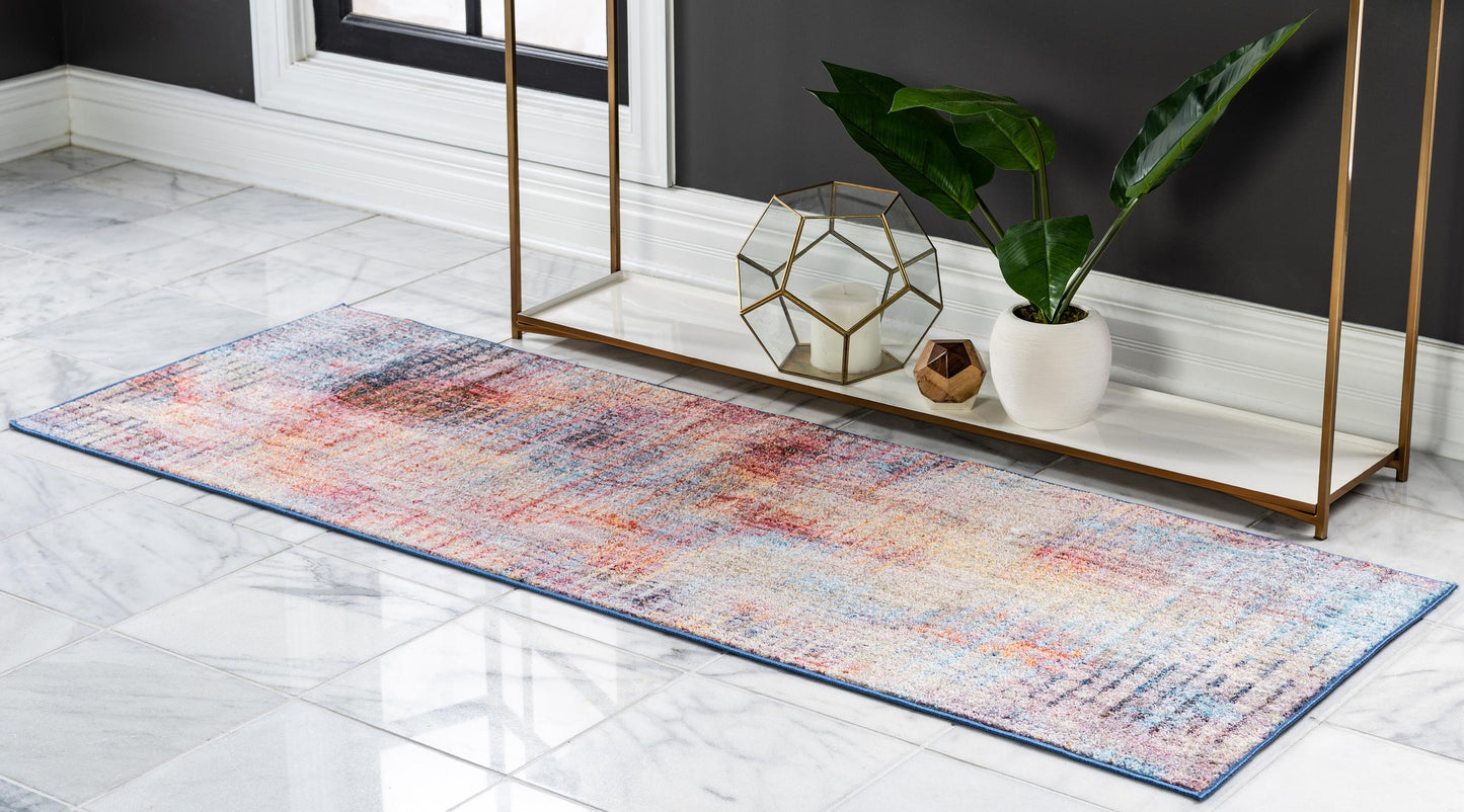 Gaige - Modern Faded Grid Soft Rug