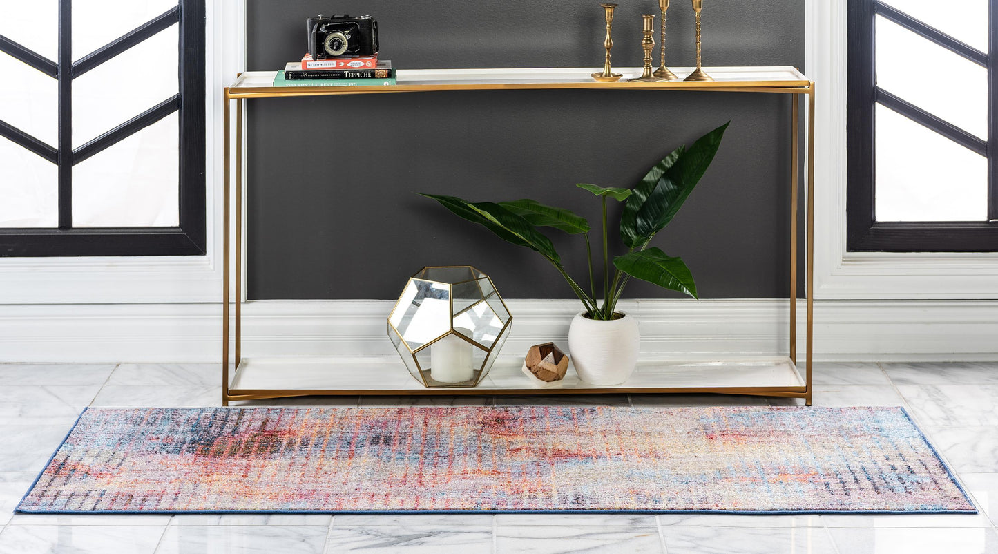 Gaige - Modern Faded Grid Soft Rug