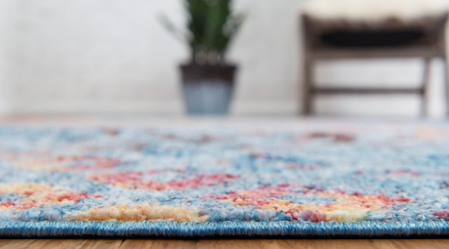Devan - Rainbow Square Pattern Rug