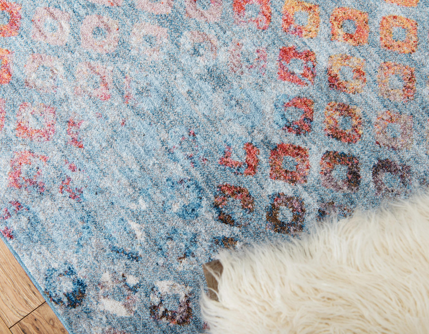 Devan - Rainbow Square Pattern Rug