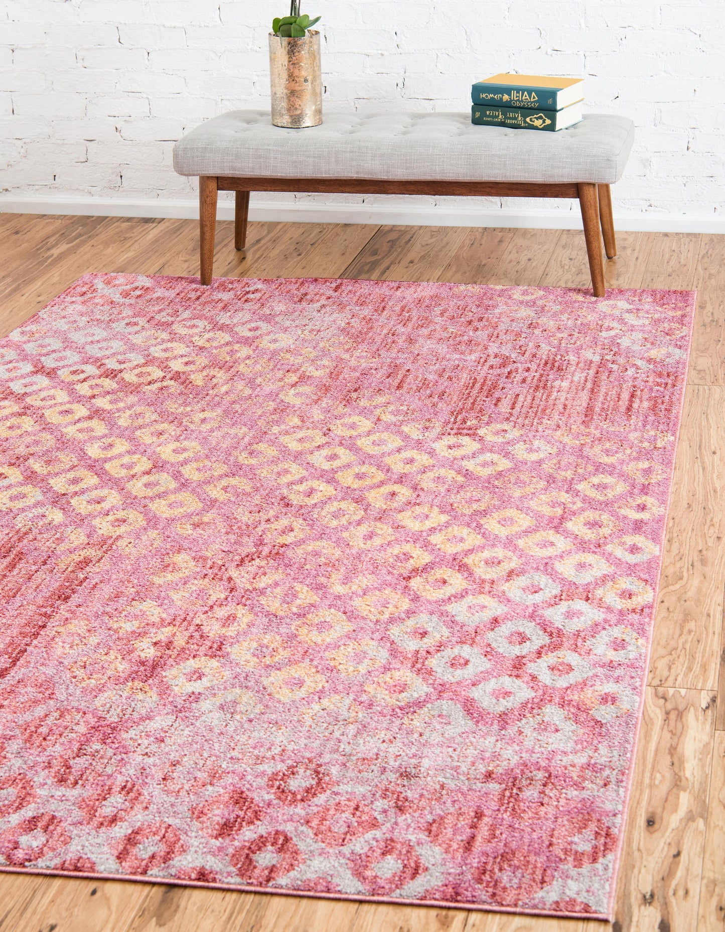 Devan - Rainbow Square Pattern Rug