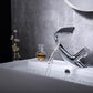 Annetta - Modern Chrome Plated Solid Brass Waterfall Spout Bathroom Faucet