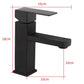 Delmer - Black Stainless Steel Square Bathroom Faucet