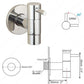 Linus - Chrome Wall Mounted Bathroom Faucet