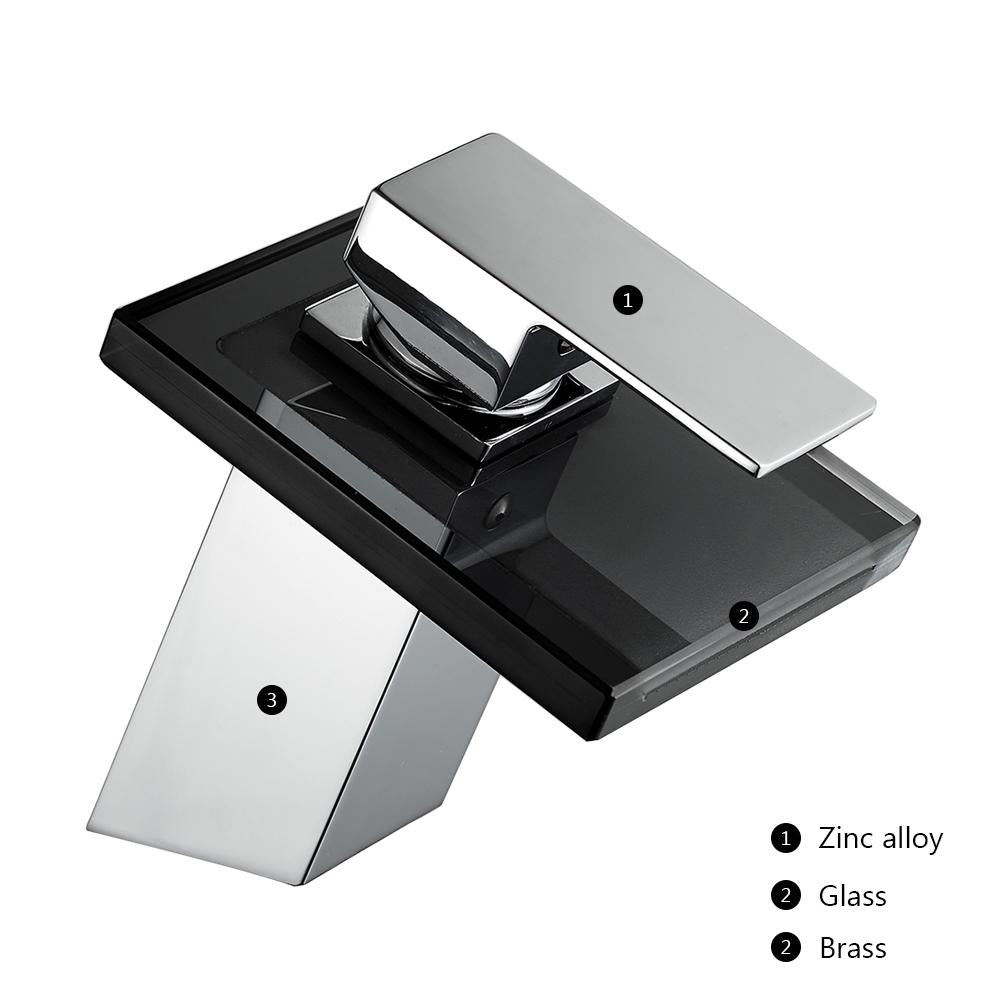 Belva - Solid Glass Bathroom Mixer Faucet