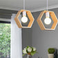 Geometric Hanging Wooden Lights