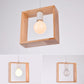 Geometric Hanging Wooden Lights