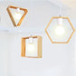 Geometric Hanging Wooden Lights