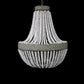Metis - Vintage Wooden Beaded Round Chandelier